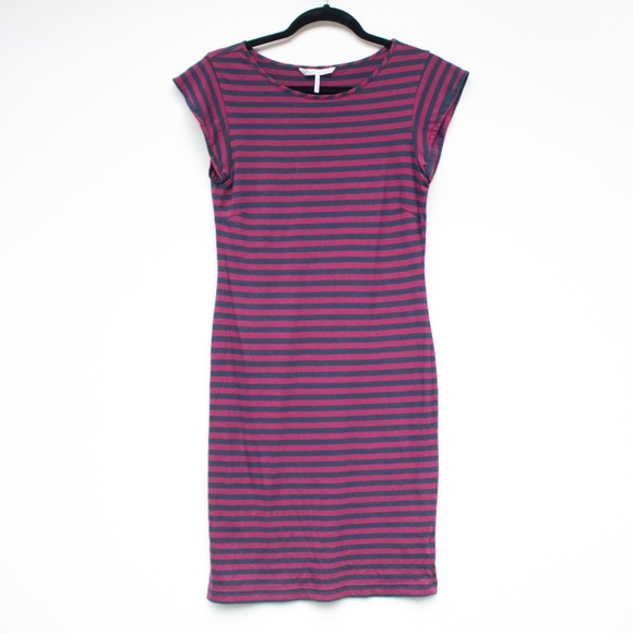 French Connection Dresses & Skirts - French Connection | Striped Midi T-Shirt Dress